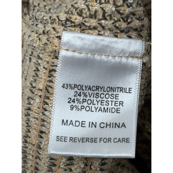 Lucy Paris Top Womens Crop Tank Textured Knit Size S Tan Square Neck Sleeveless - Picture 11 of 13